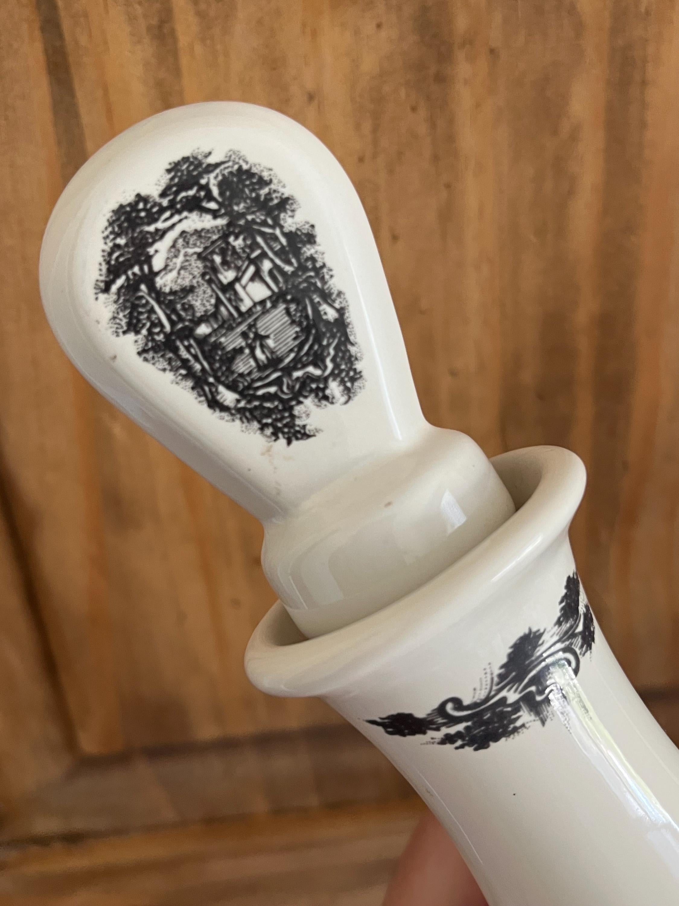 Vintage Coalport Liquor Decanter: English Bone China Regency Barware