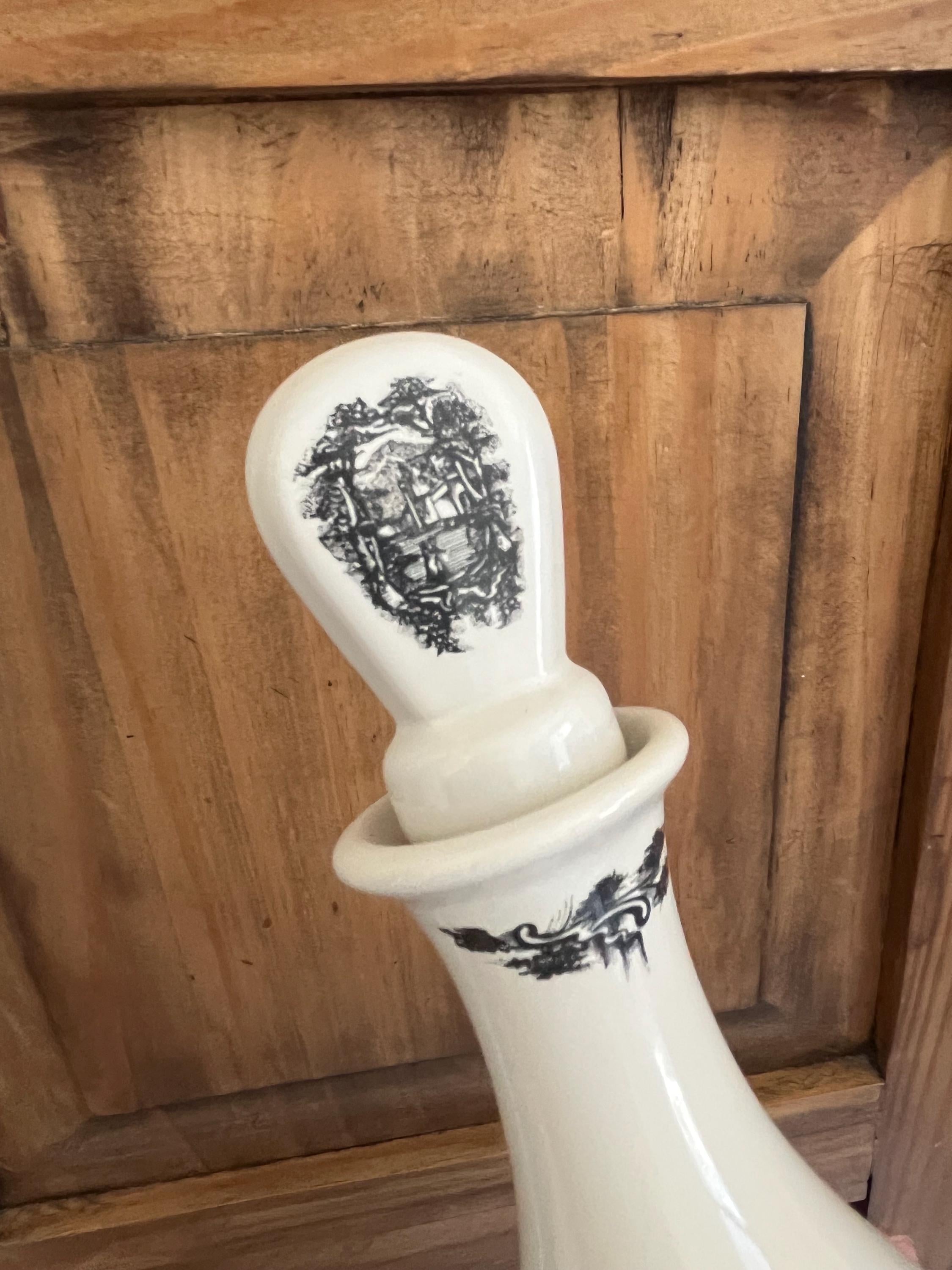 Vintage Coalport Liquor Decanter: English Bone China Regency Barware