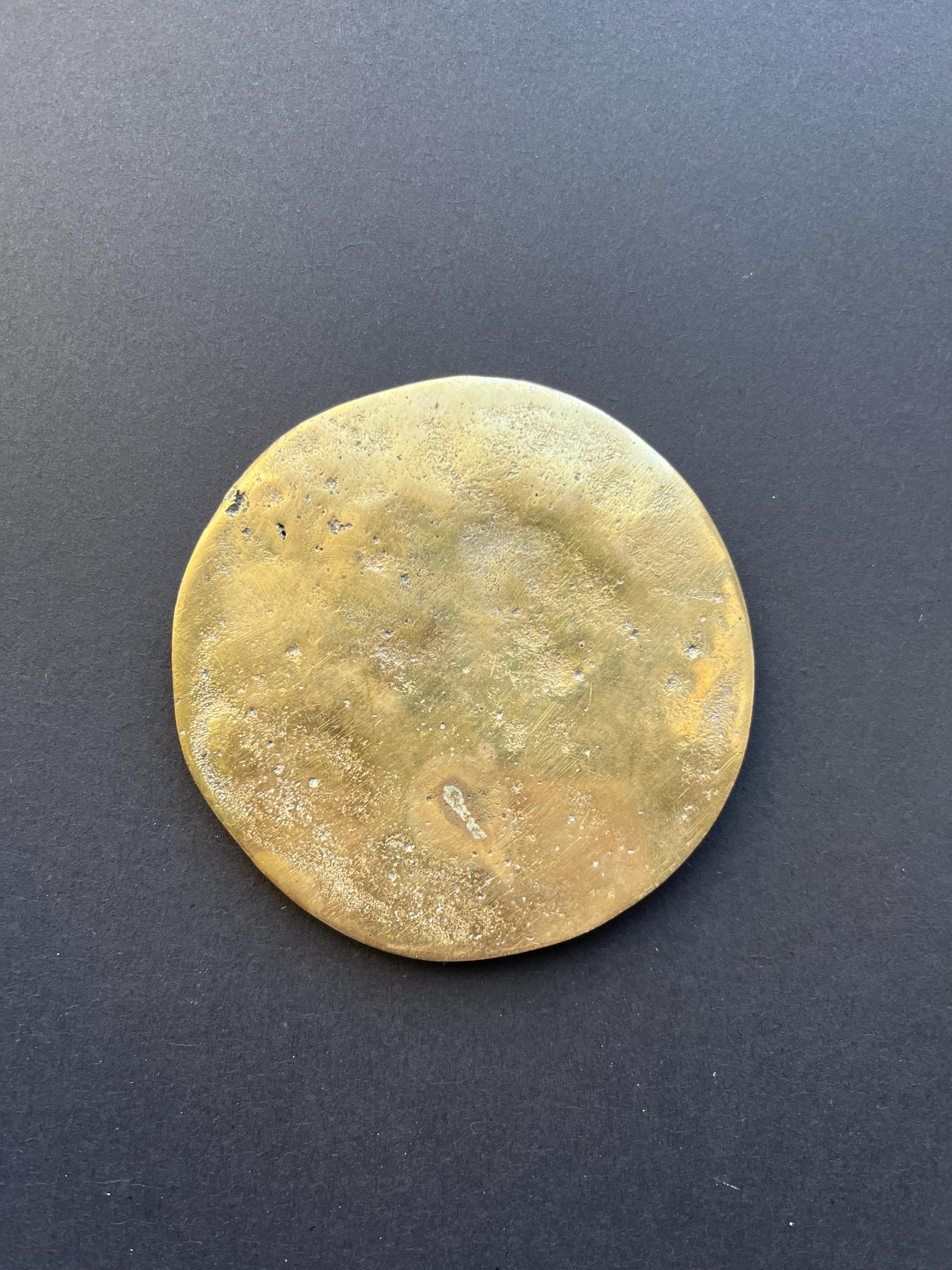 Antique Brass Jewelry Stamp: Engraved Indian Tool Mold (1900-1940s)