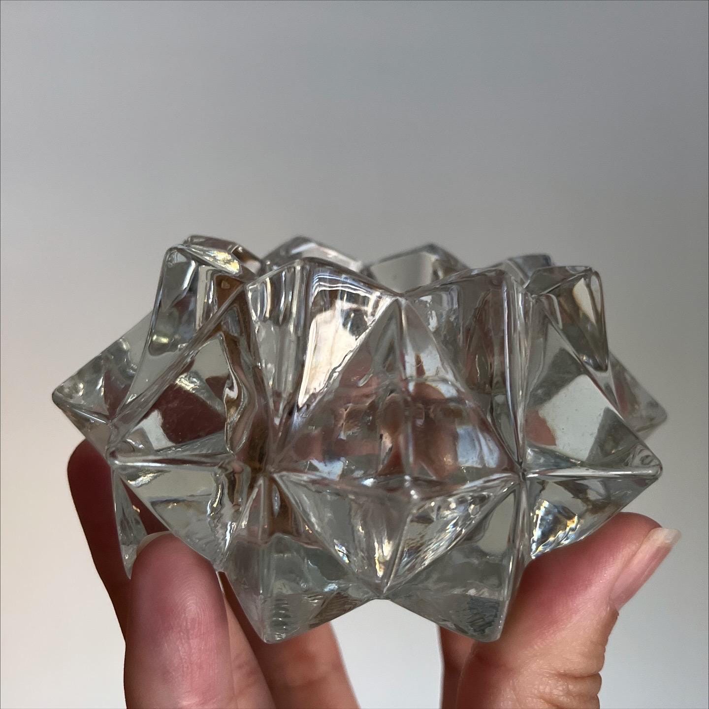 Vintage Avon Gem Glow Starburst Votive Candle Holders — Pair of 2