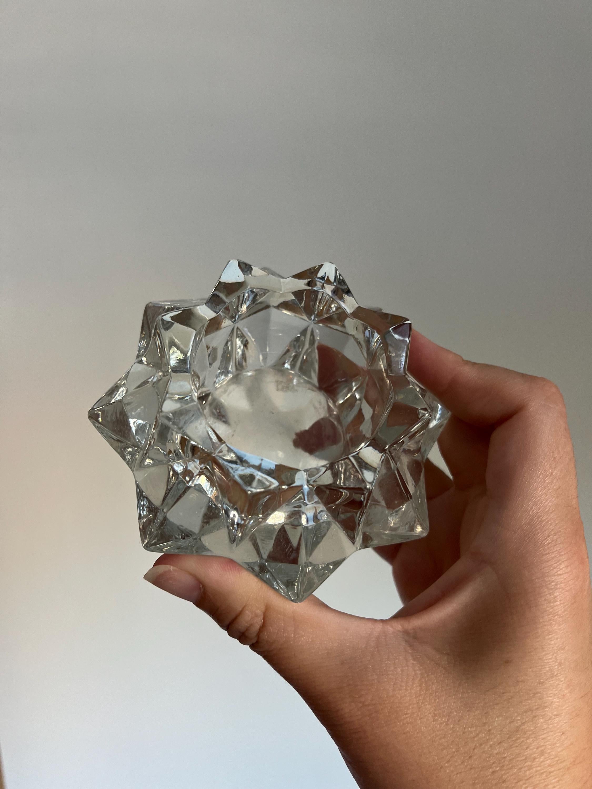 Vintage Avon Gem Glow Starburst Votive Candle Holders — Pair of 2