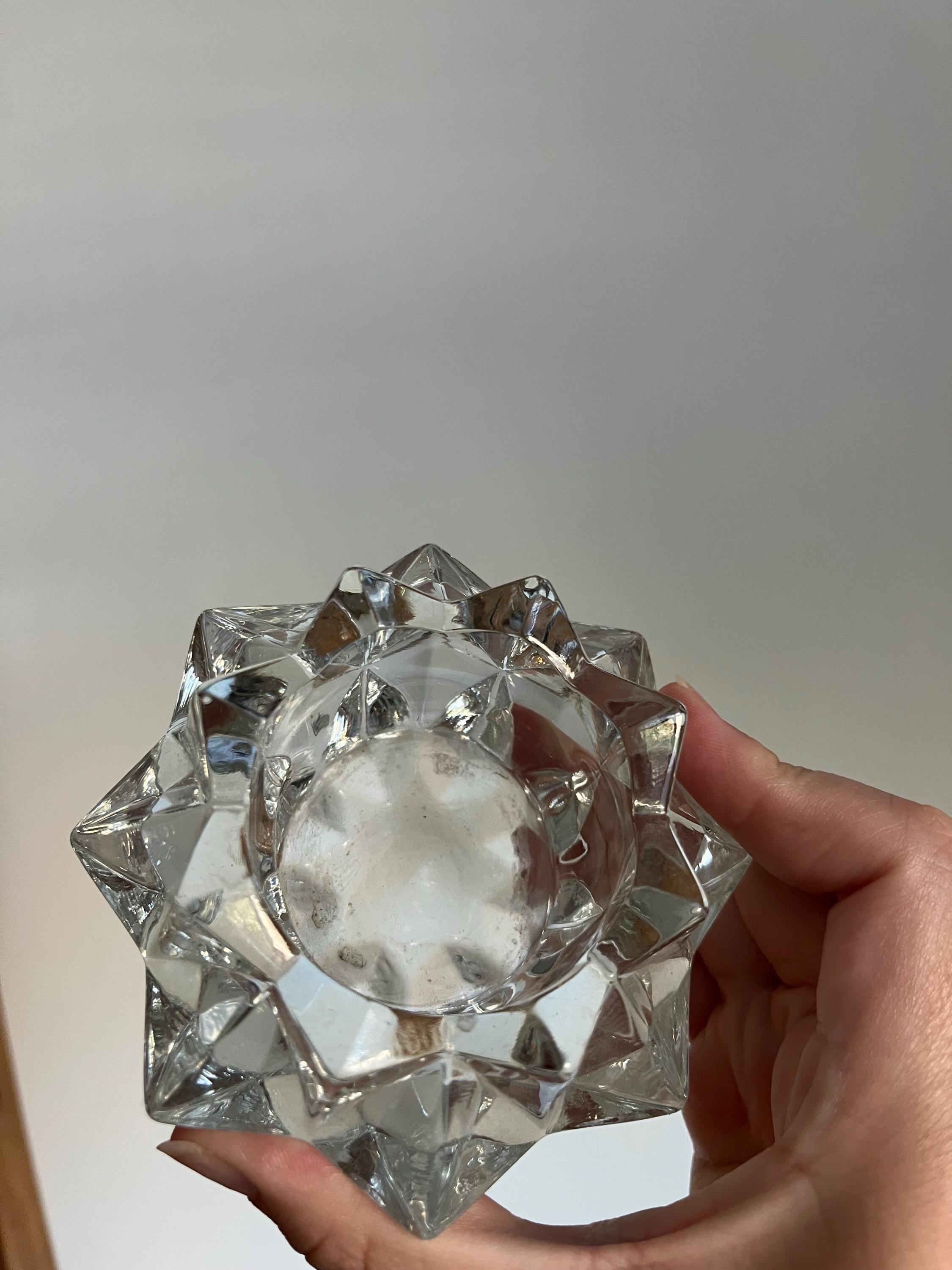 Vintage Avon Gem Glow Starburst Votive Candle Holders — Pair of 2