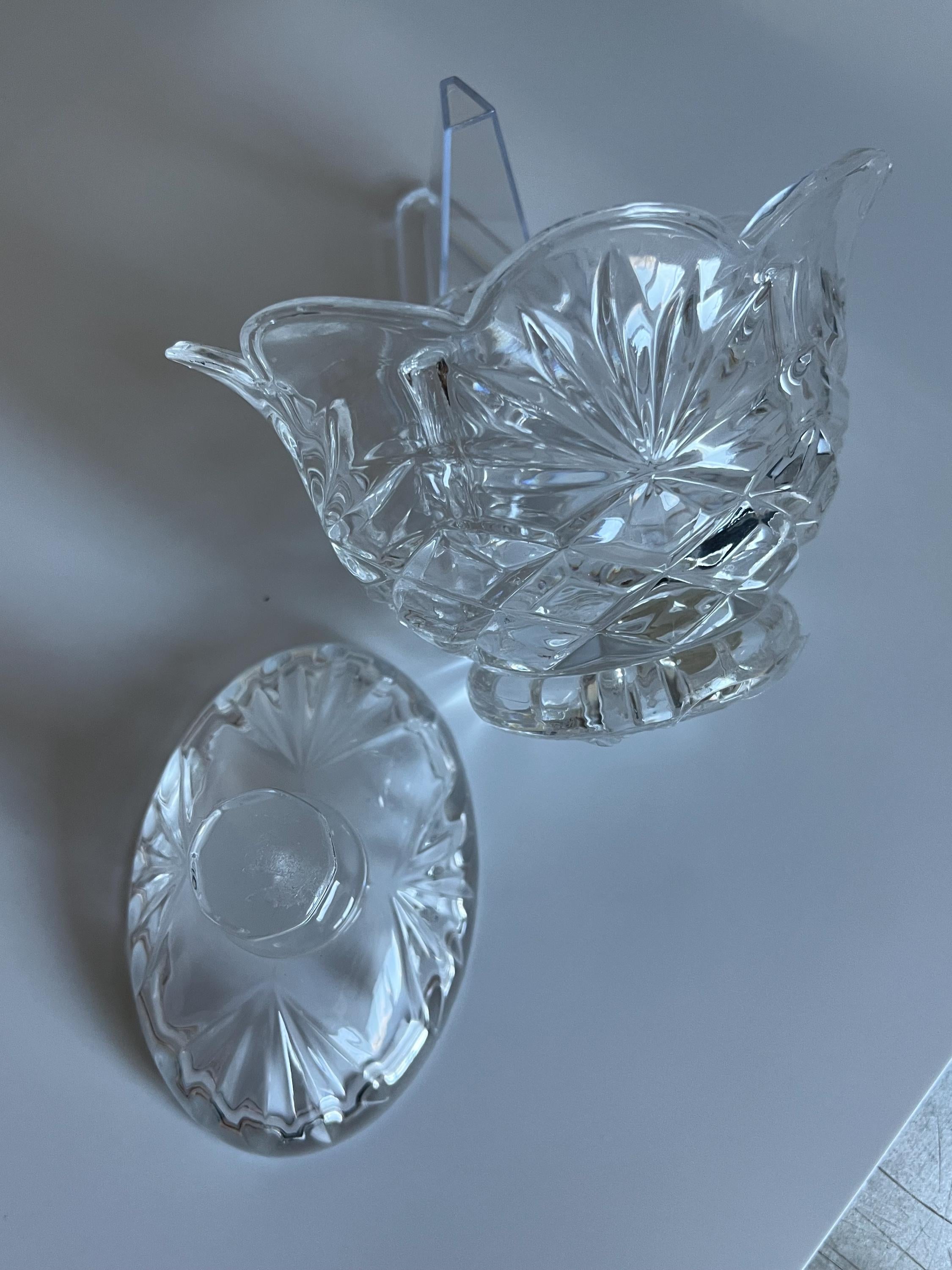 Shannon Crystal Sugar Bowl with Lid — Elegant Crystal Serving Piece