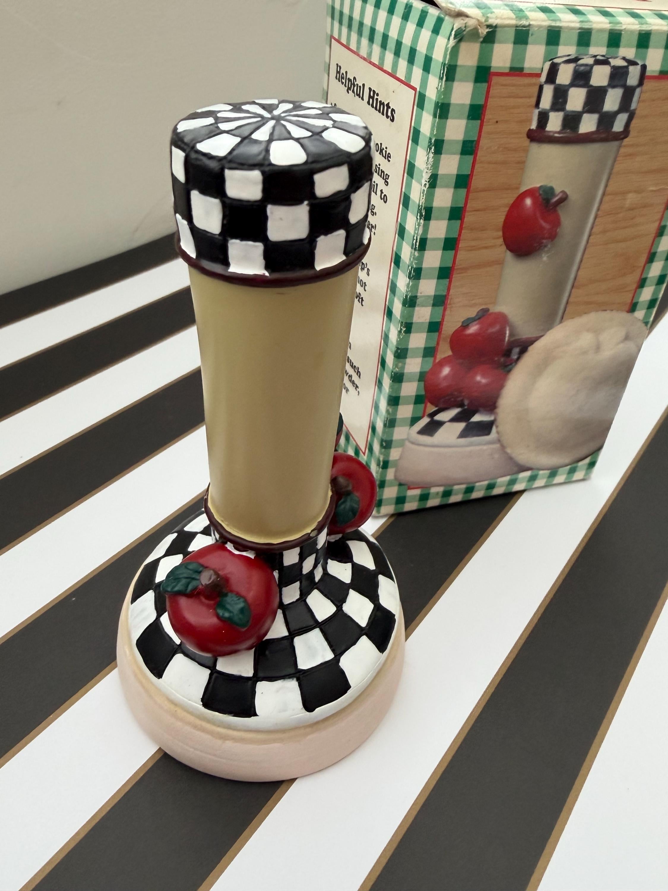 Vintage Polystone Apple Tree Cookie Press • 3″ Round Cookie Mold