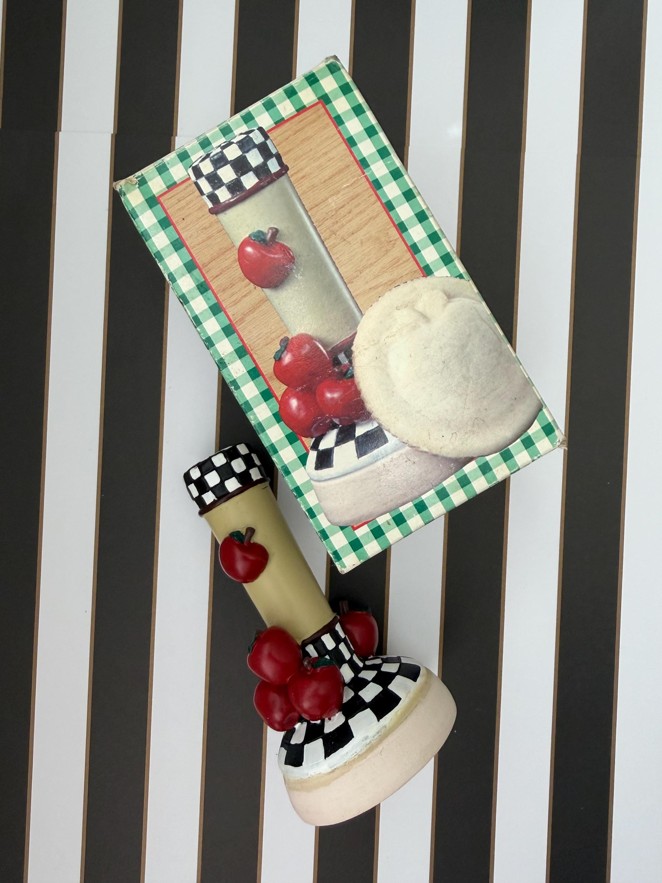 Vintage Polystone Apple Tree Cookie Press • 3″ Round Cookie Mold