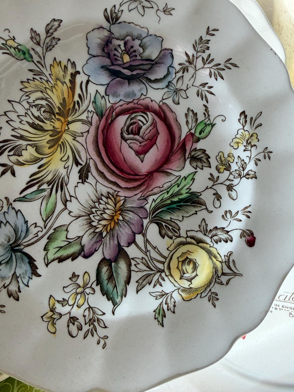 Johnson Brothers Sheraton Roses Bread Plates Set of 4 Vintage English Floral China