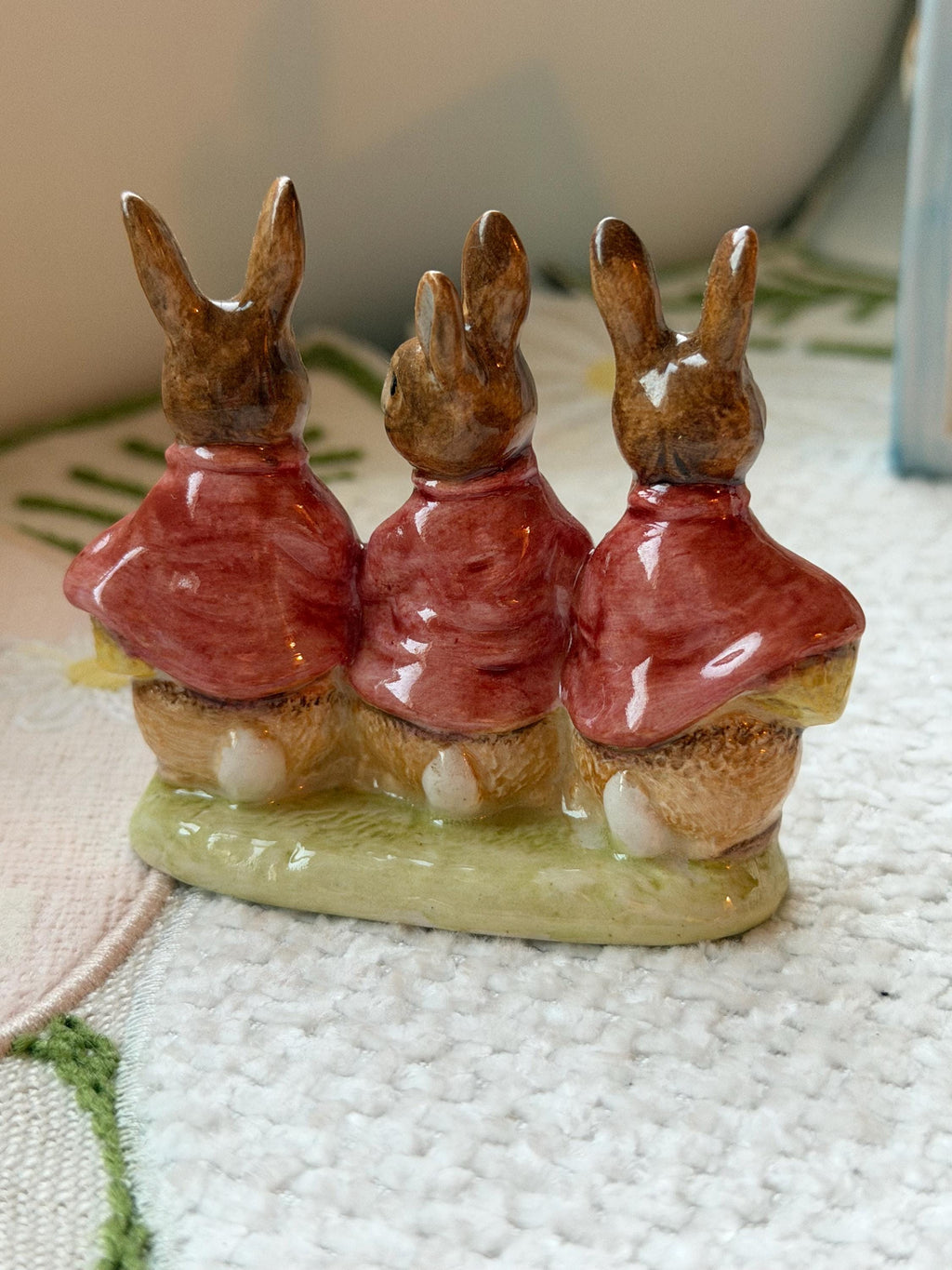 Beswick Beatrix Potter Flopsy Mopsy Cottontail Figurine Vintage England Rabbit Ceramic