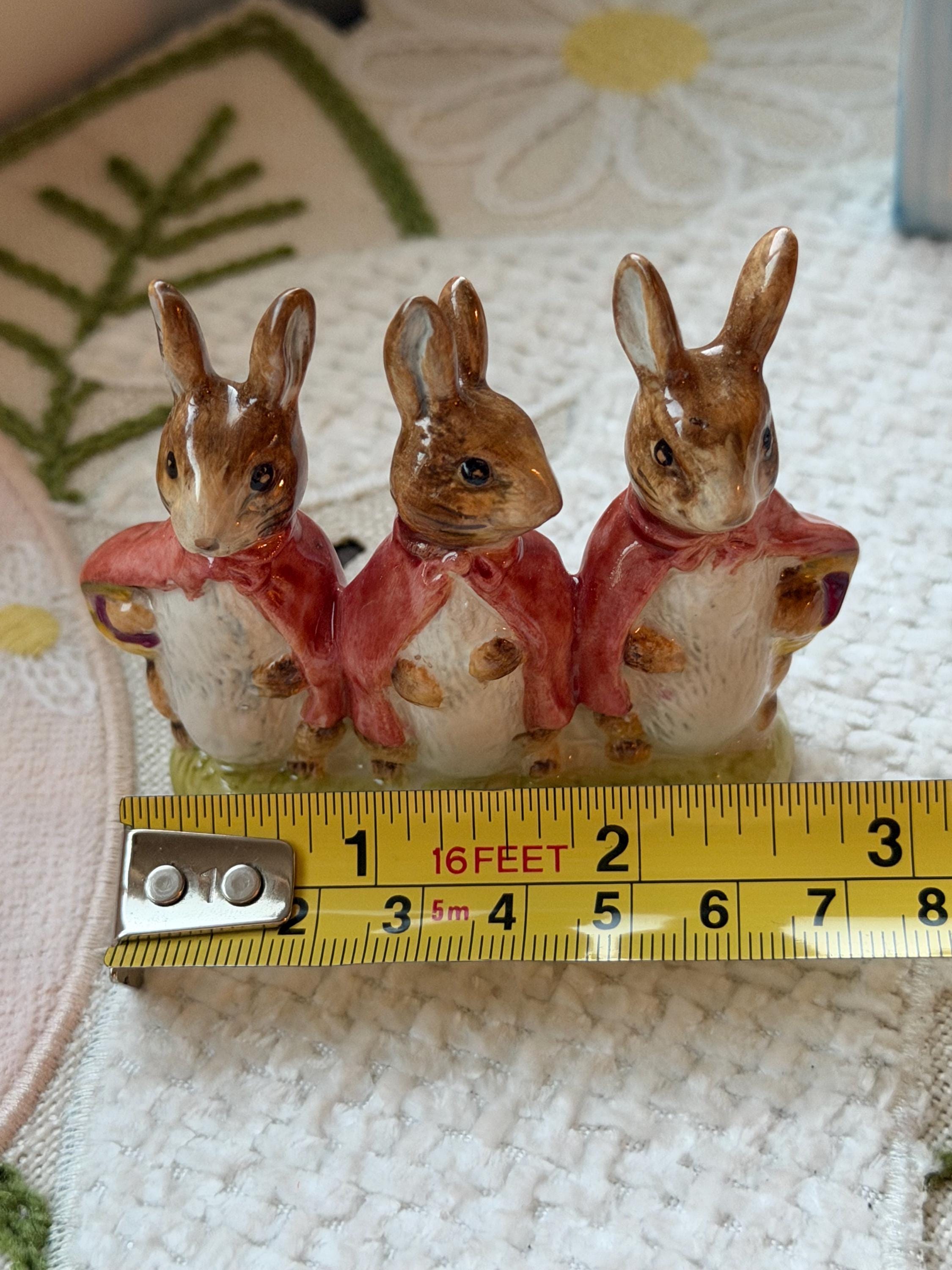 Beswick Beatrix Potter Flopsy Mopsy Cottontail Figurine Vintage England Rabbit Ceramic