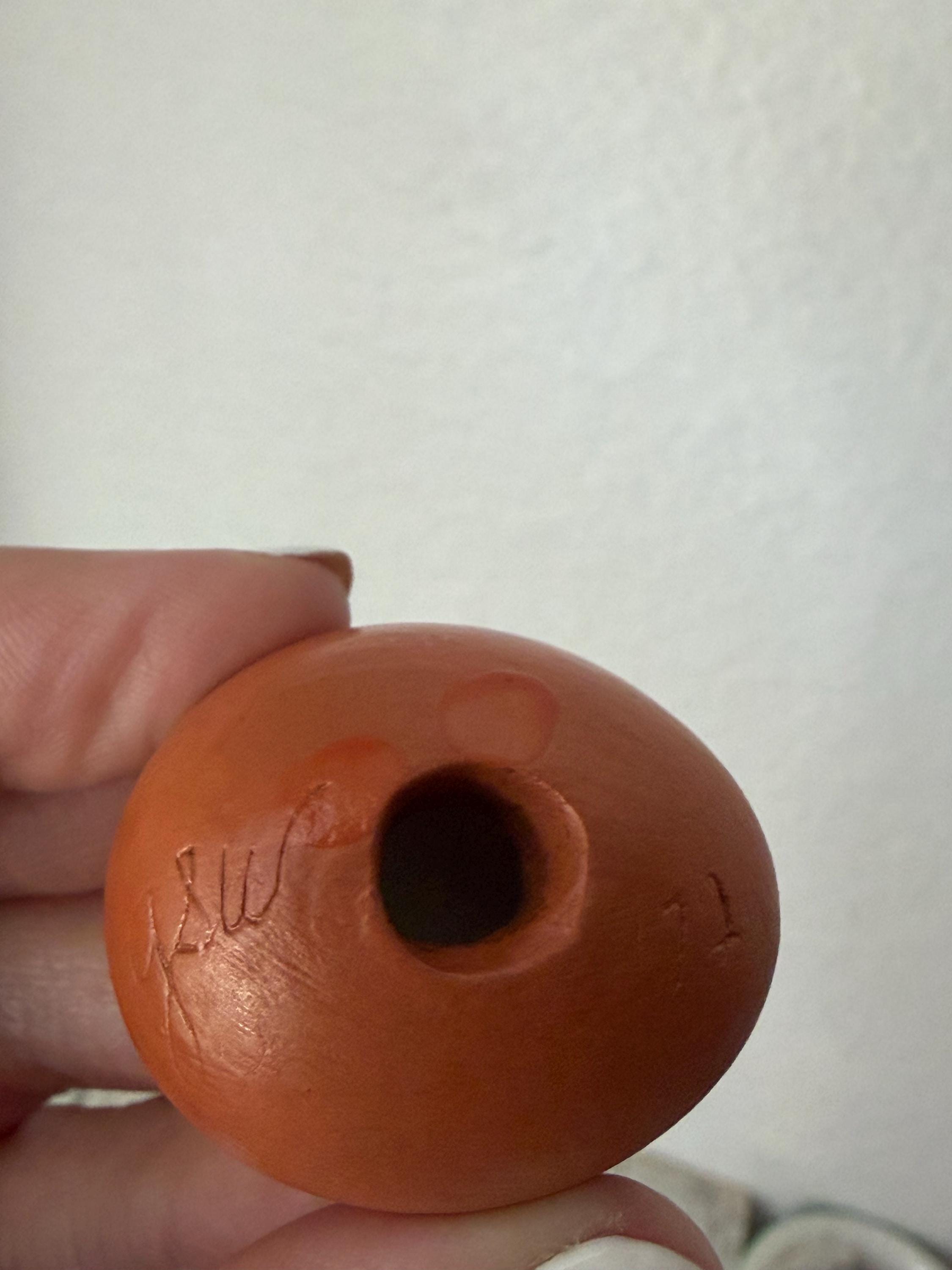 Vintage Hand Painted Ceramic Eggs Set — 1971 1972 Matte Easter Decor