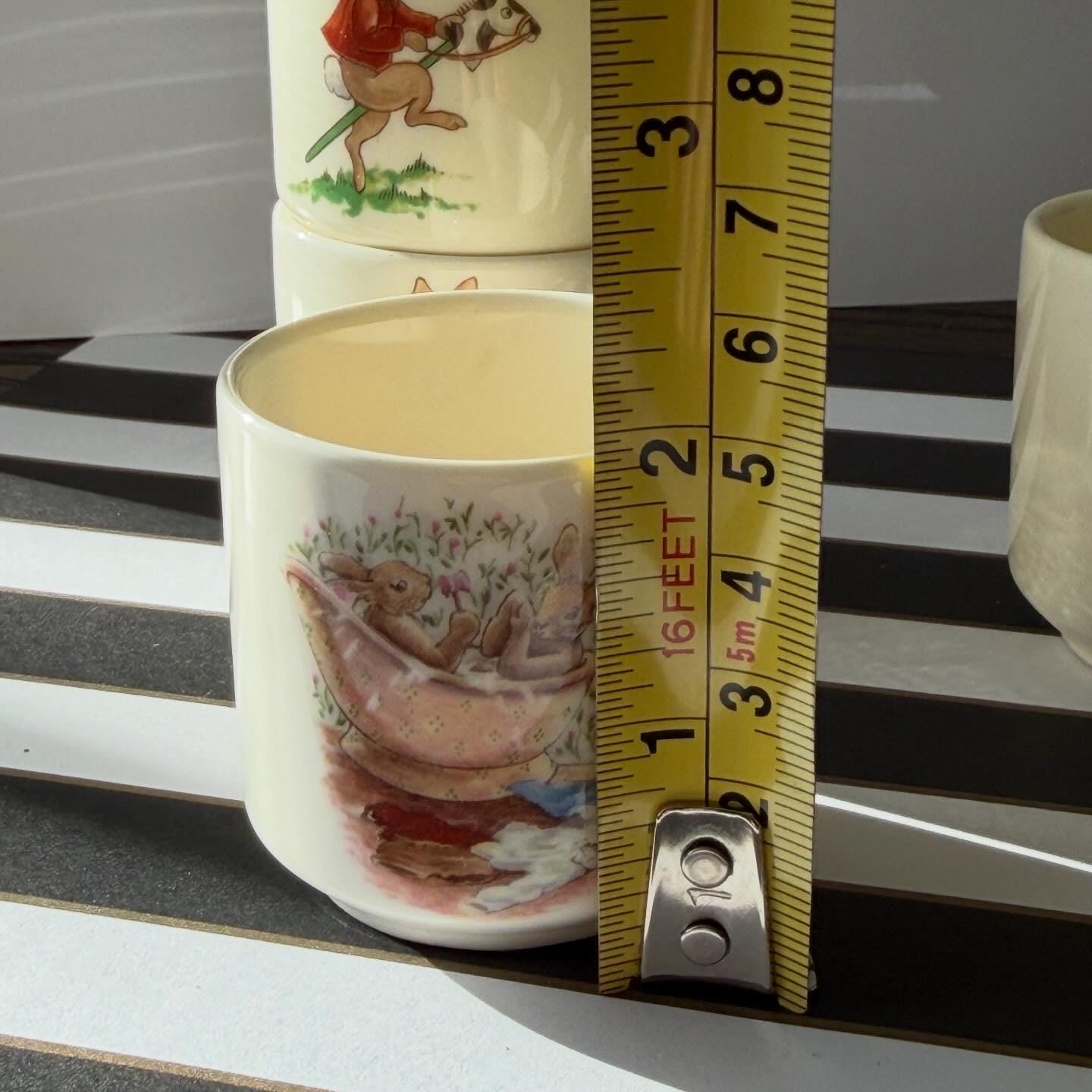 Vintage Royal Doulton Bunnykins Egg Cups Set of 4 Bone China Easter