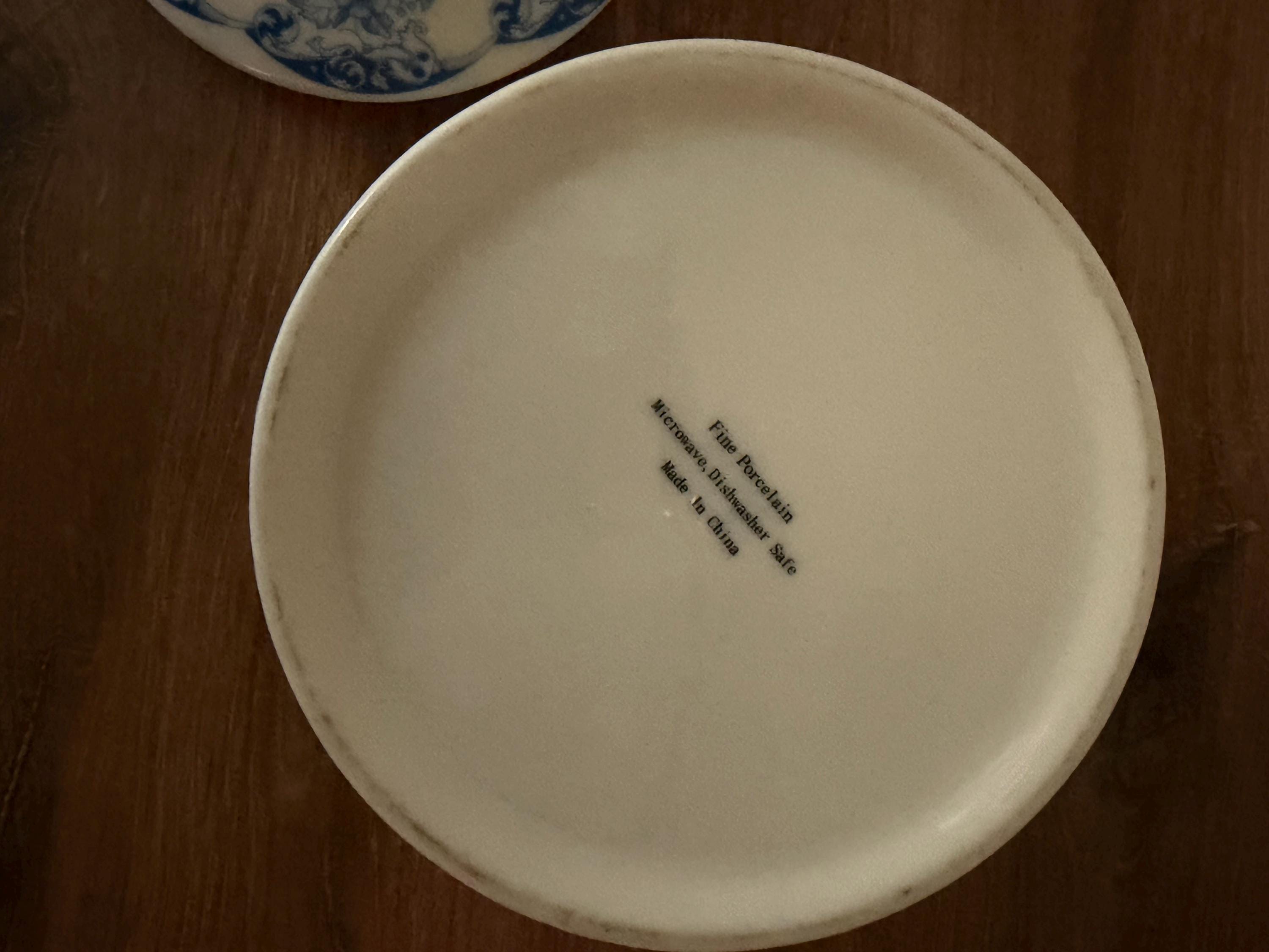 Vintage Blue Floral Transferware Lidded Dish, Reticulated Edge Candy Bowl