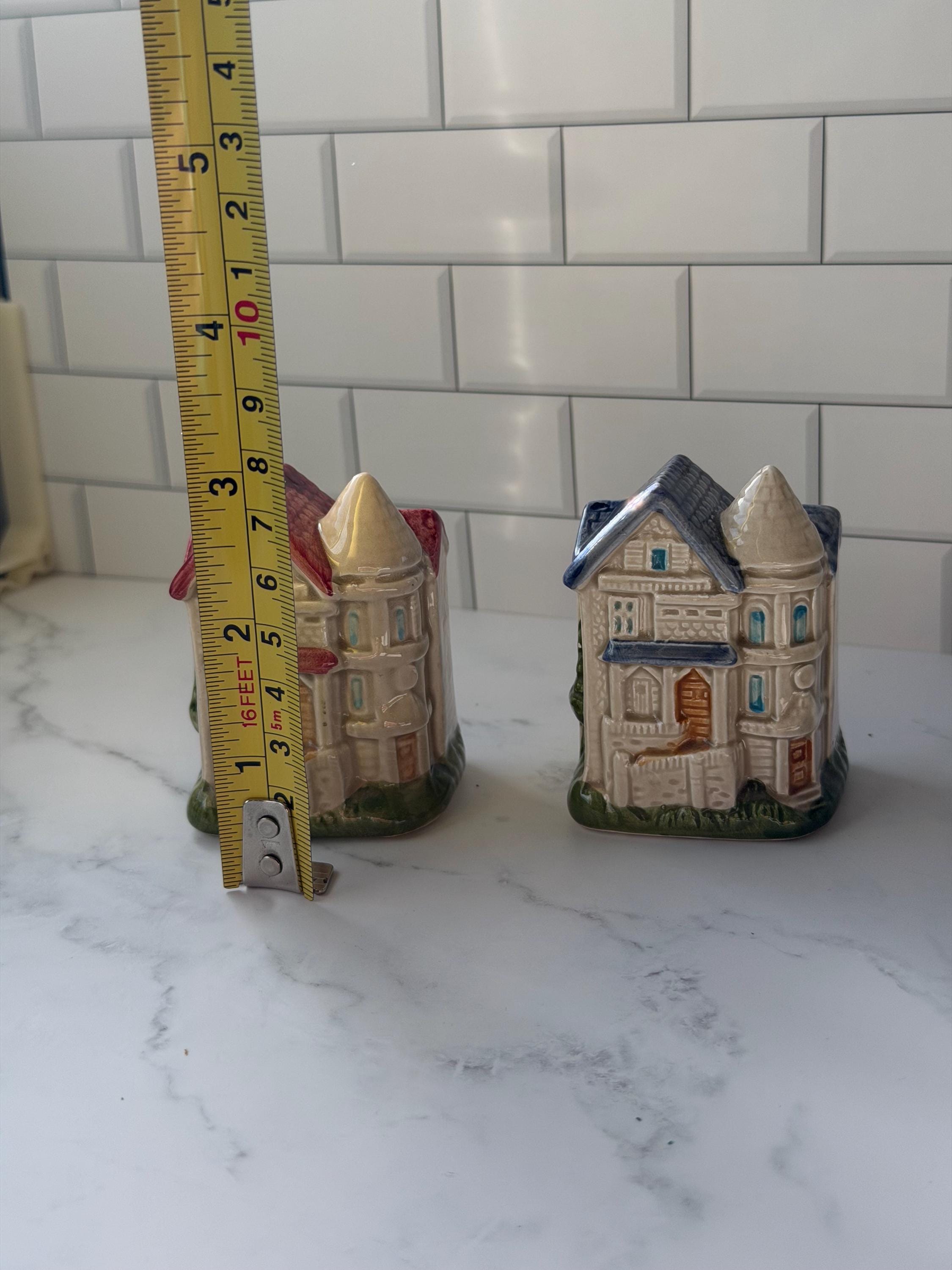 Vintage SNCO Imports Victorian House Salt Pepper Shakers San Francisco Japan Set