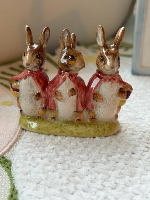 Beswick Beatrix Potter Flopsy Mopsy Cottontail Figurine Vintage England Rabbit Ceramic